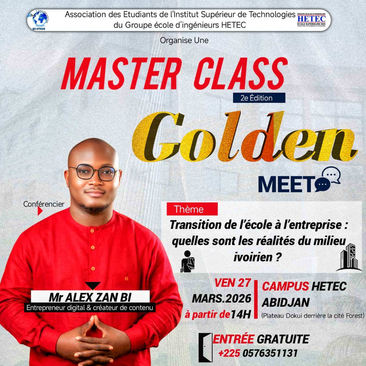 🎓✨ MASTER CLASS – GOLDEN MEET (2ᵉ ÉDITION) ✨🎓